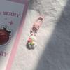 Resin Bunny Carrots Keychain Bunny Carrots Rabbit Tulip Keyring  Lucky Friendship Gift