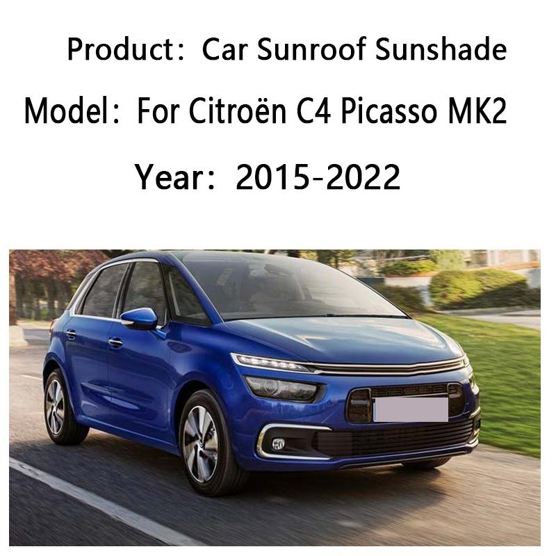 Car Sunshade For Citroën C4 Picasso MK2 2015~2022 Sunroof Shades Electrostatic Adsorption Visors Sun Protection Auto Accessories