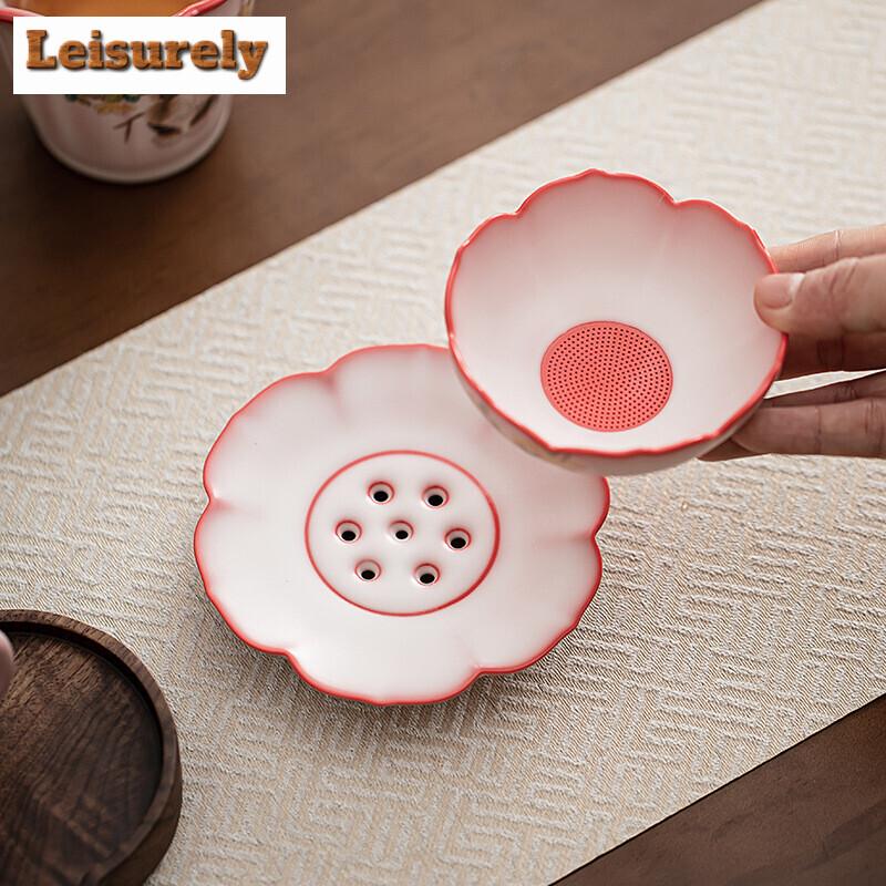 Exquisite Lard Frozen Ceramic Tea Separator Infusor Cute Yellow Cat Tea Strainer Tea Soaking Tea Filter Holder Teaware Ornament