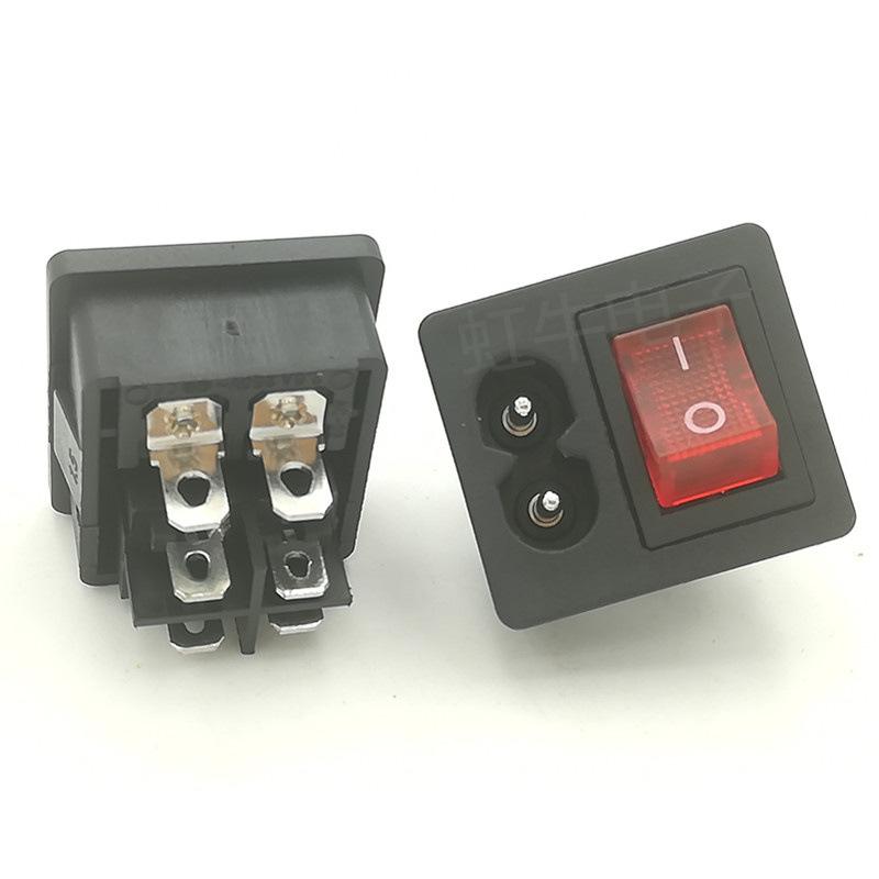 AC-03 C13 Socket with 10A Fuse and Panel Mount Ear Screw Holes