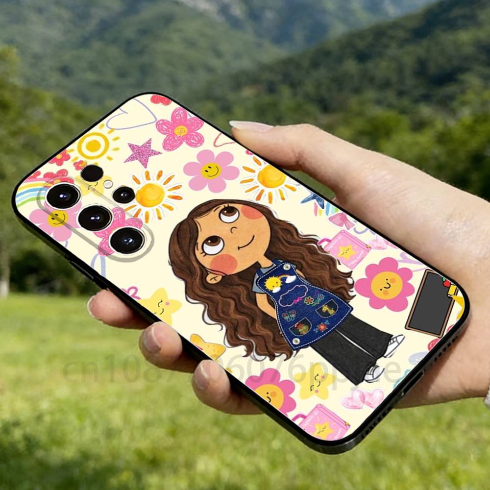 Cartoon Cute Girl Phone Case For Samsung GalaxyA53,51,72,73,31,30,42 Soft Silicone Phone Protective Case SamsungA21