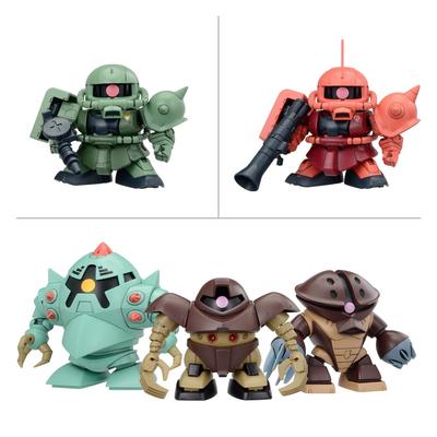 BANDAI SPIRITS SD Gundam BB Senshi Mobile Suit Gundam Principality of Zeon Army MS Set Color Coded Plastic Model