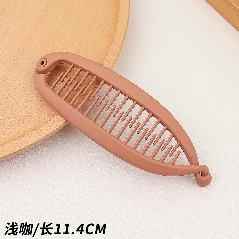 New Women's Fish Shaped Hairpin Ponytail Banana Clip Headband for Women Simple Solid Resin Twist Clamp Barrettes Headwear