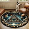 Starry Sky Eye Of Horus Round Rug Nonslip Area Rug Office Chair Mat Carpet For Living Room Bedroom Home Decor