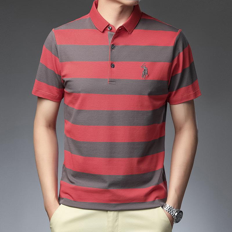 Летняя новая полосатая рубашка поло — фото 5