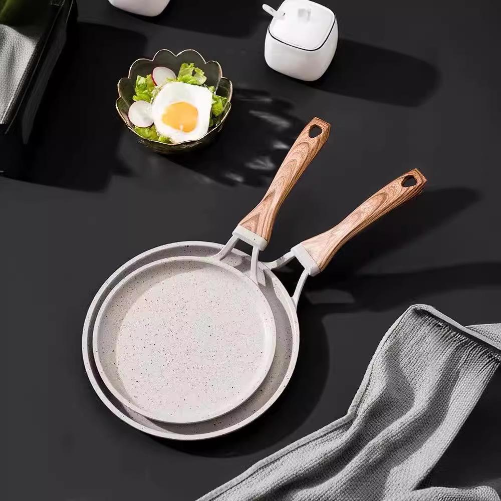 Induction-Compatible Non-Stick Crepe and Frying Pan with Maifan Stone Surface
