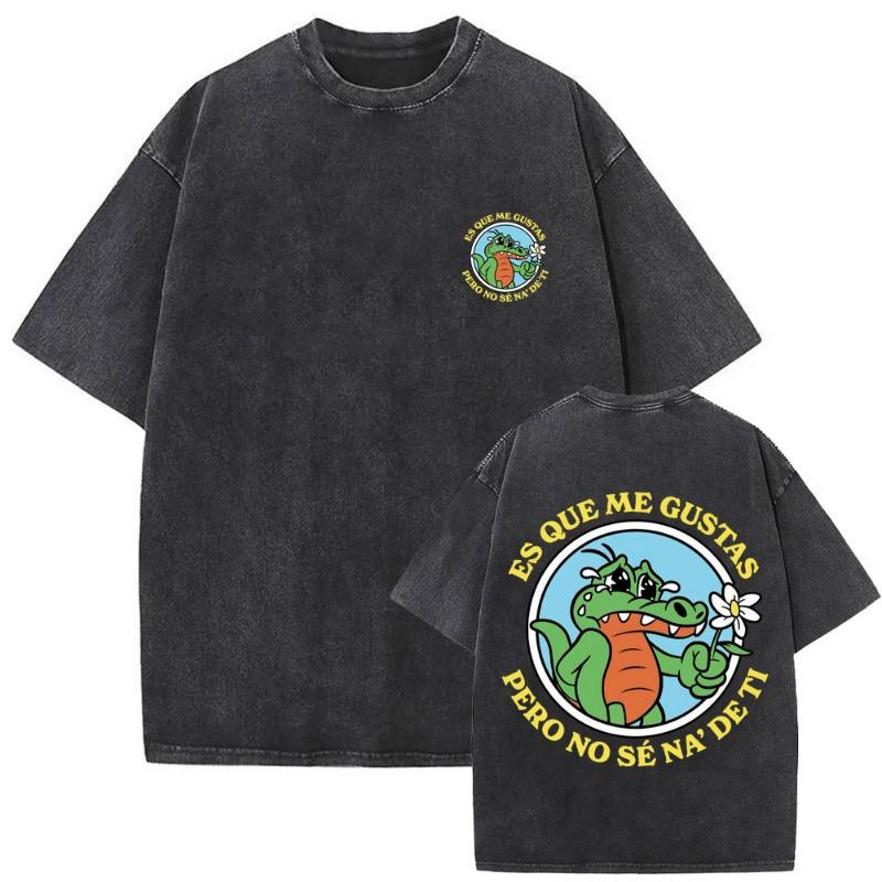 Rapper P-Pubblica i Vestiti da Uomo Lavaggio Vintage di M-Malone 2024 Maglietta Homme Magliette Grafiche Uomo T-Shirt da Uomo Ropa Hombre 50804