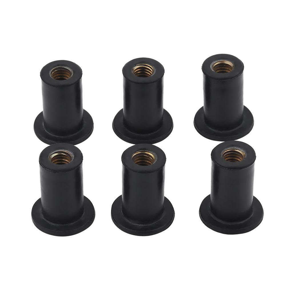 6pc M5 Rubber Well Nuts Windshield Bolts for Motorcycles Kayak Canoe Boats