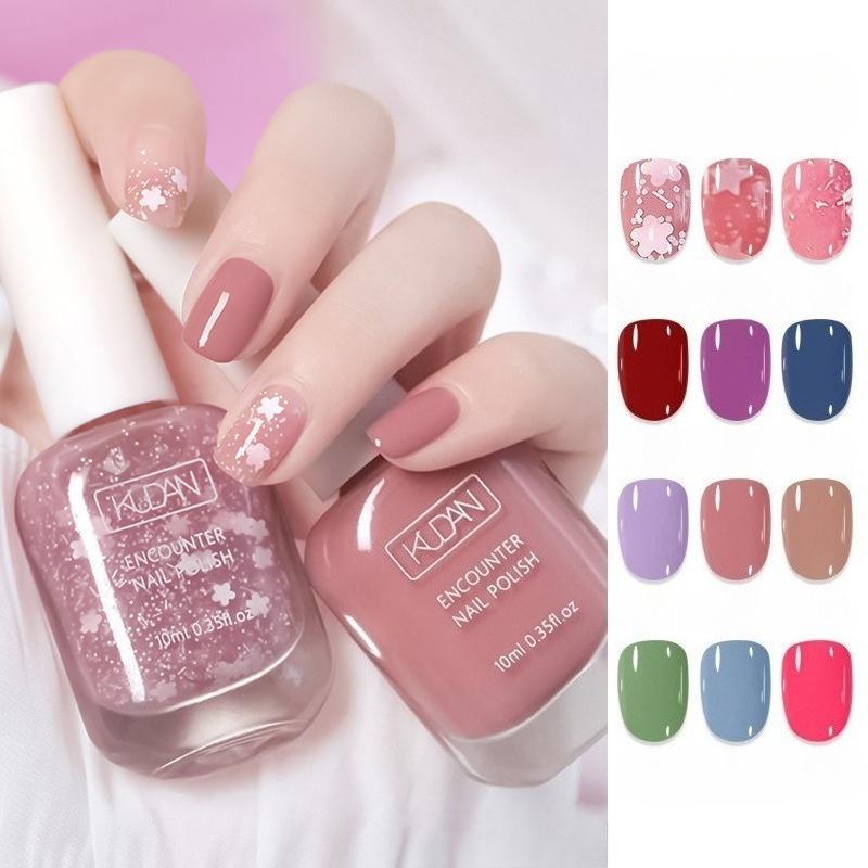 No-bake, Long-lasting Water-based Nail Polish, No Need for UV Curing, Peel-off, Quick-drying, and Fade-resistant.