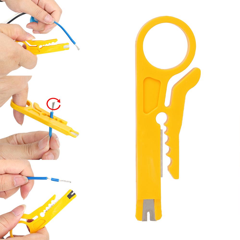 Cable Stripping Wire Cutter Pocket Multifunction Mini Portable Crimper Plier Wire Stripper Knife Crimping Tool
