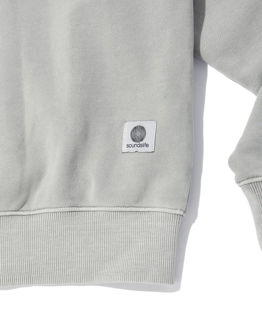 Soundslife Vintage Pigment Hoodie Zip Up Light Gray