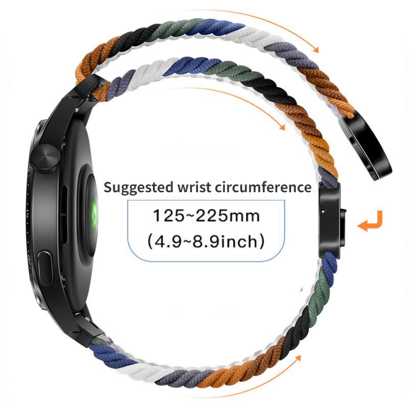 20mm 22mm Geflochtenes Nylonarmband für Samsung Galaxy Watch 6 5 4 Magnetisches Armband Gürtel Huawei Watch 4 Pro/GT3 Pro Amazfit GTR4 Armband