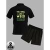 Men's Short Sleeve T-Shirt and Shorts 2 Piece Casual Set Easy Care Summer Beach Outfit