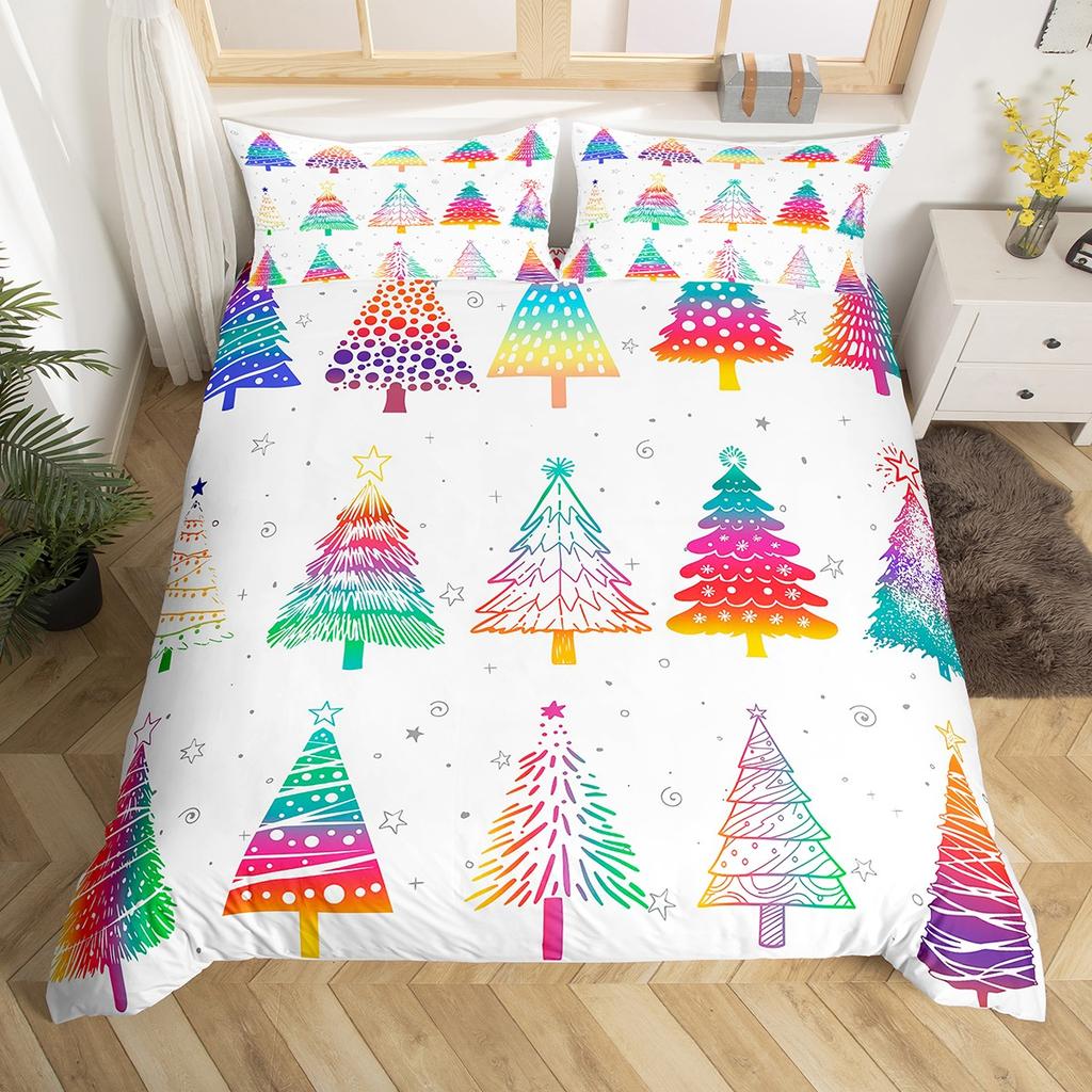 Comforter Homewish Red Dots Christmas Tree Princess Pink Cartoon Bedding Sethappy New Year Bed Set