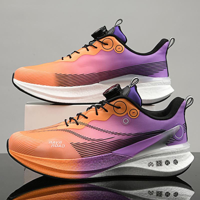 Red Rabbit 8pro Running Shoes for Autumn Primary and Secondary School Students Shock Absorbed Rotating Button Racing Running Shoes for Women