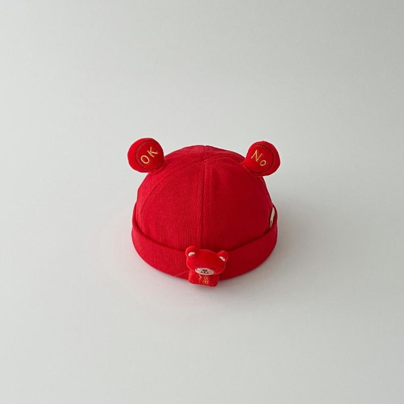 2023 Cute Hat Soft Baby Bonnet Cap Red Themed Hat Warm Hat Beanie Cap for Baby Toddler Newborn Kid Child Breathable Hat
