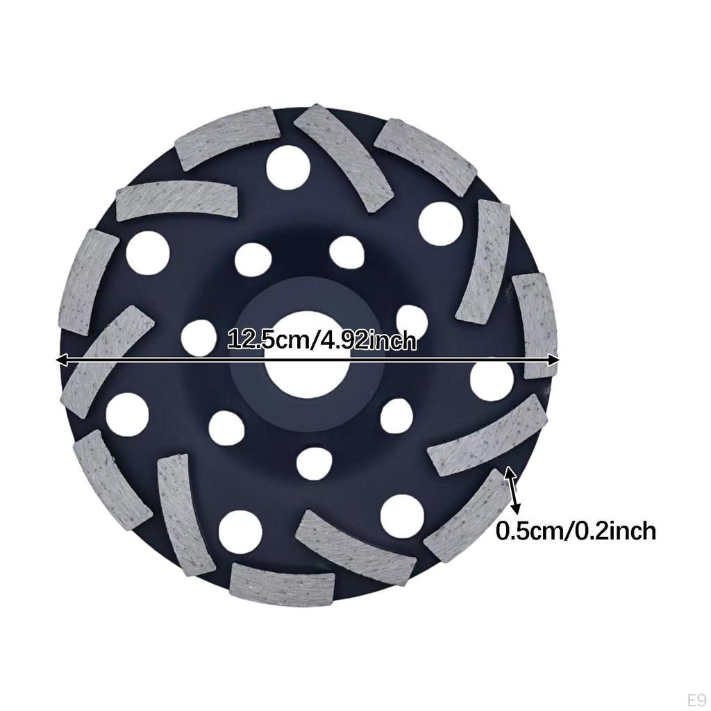 Concrete Grinding Wheel 5 Inch Heavy Duty Fit 22.23mm ,with Diamond Segment Cup ,for
