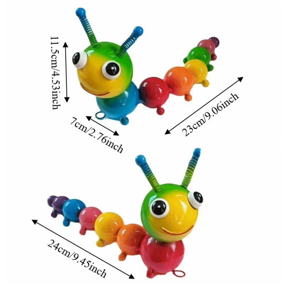 Colorful Mini Insect Model Metal Craft Caterpillar Figurine Home Decor  Bonsai Adornment