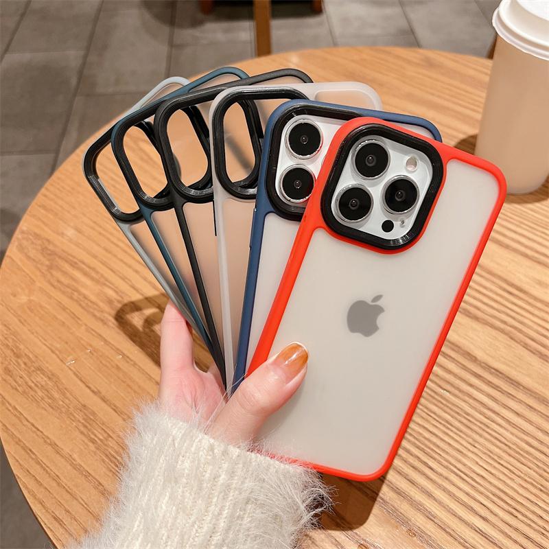 Shockproof Matte Transparent Case For Iphone 13 12 11 Pro Max X Xr Xs Soft Silicone Armor Bumper Back Cover For Iphone 13pro Max