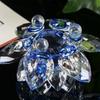 Blue Crystal Lotus Decorative Ornament (80mm)