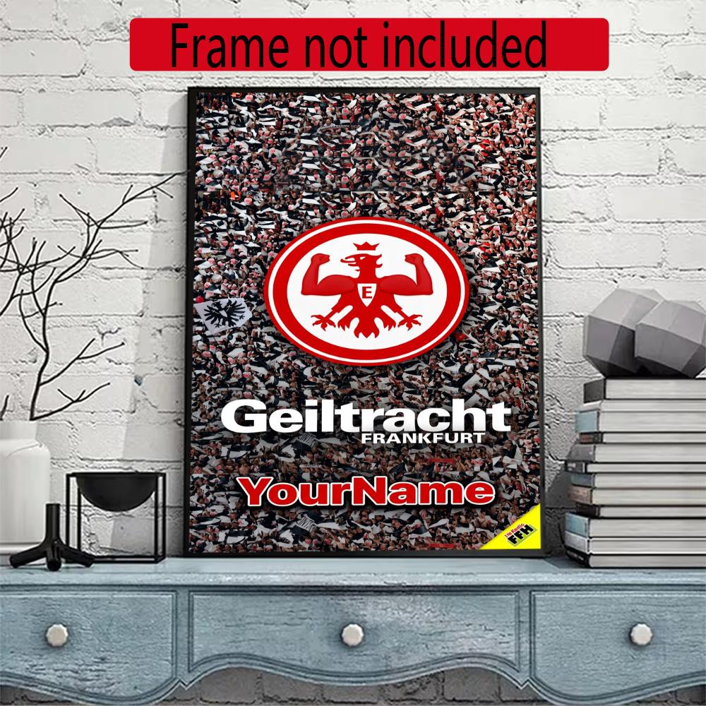 Eintracht Frankfurt Customize Your Name Diamond Painting Round Diamond Rhinestones Mosaic Diamond Embroidery Wall Paintings Rhinestones Gift Frameless