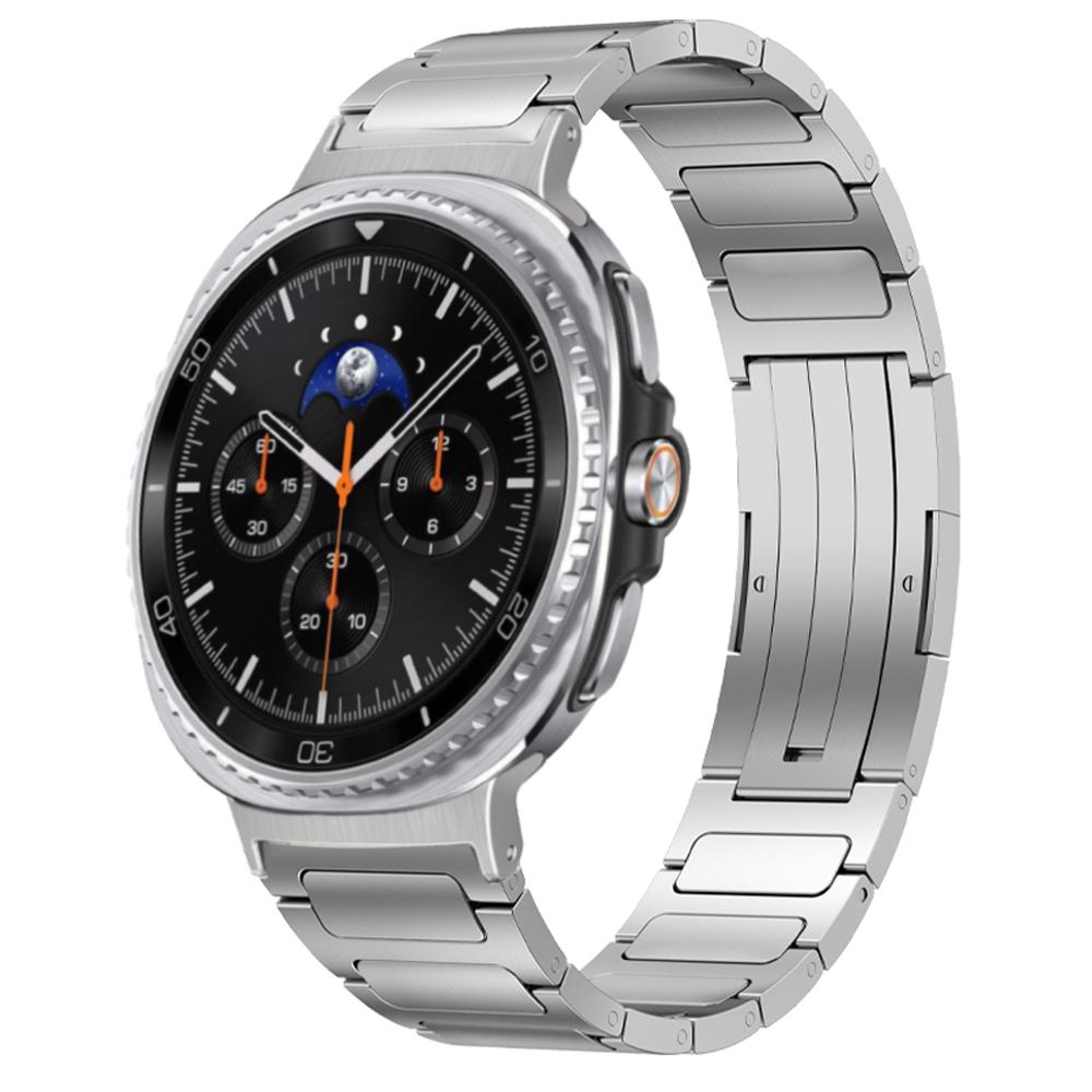 

Titanium Strap for Samsung Galaxy Watch 8/8 Classic 46mm 44mm 40mm Mens Luxury Band for Galaxy Watch Ultra 2025 2024 47mm Correa Galaxy Ultra (2024) срібний