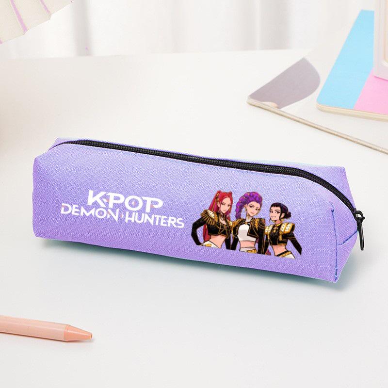 K-pop Demon Hunter Girl Group Cartoon Pencil Case - Oxford Cloth Stationery Bag for Primary Students
