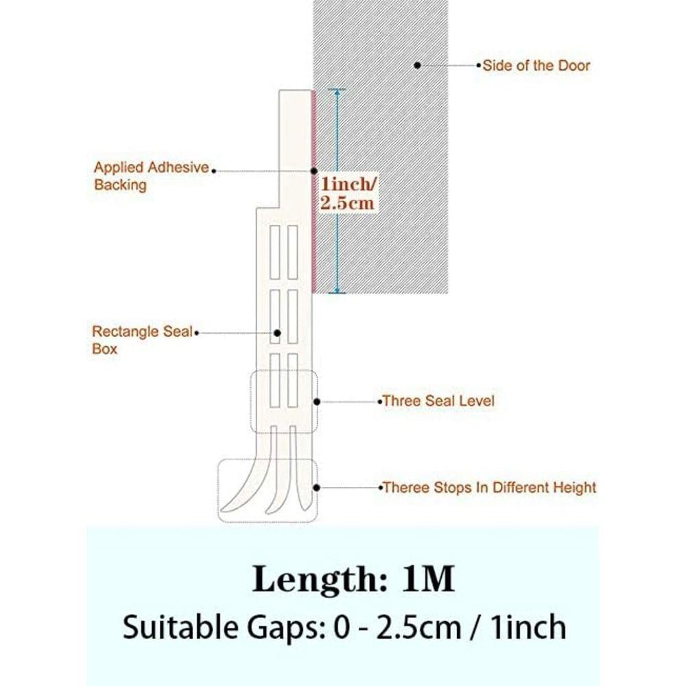 Air Insulation Door Draft Stopper Noise Cold Door Seal  for Exterior & Interior Doors