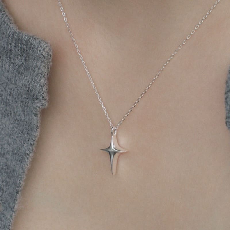 POSTLUDE [SILVER] SPARKLING PENDANT NECKLACE