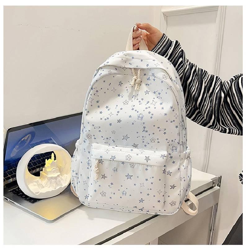Star Cute Stylish Printed Student Backpack For Girls School And Daily Use