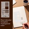 Planner Template Stencil Planning Calendar Habit Transparent Journaling Stationery