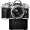 Olympus Mirrorless Camera OM-D E-M10 MarkIV EZ Double Zoom Kit Silver