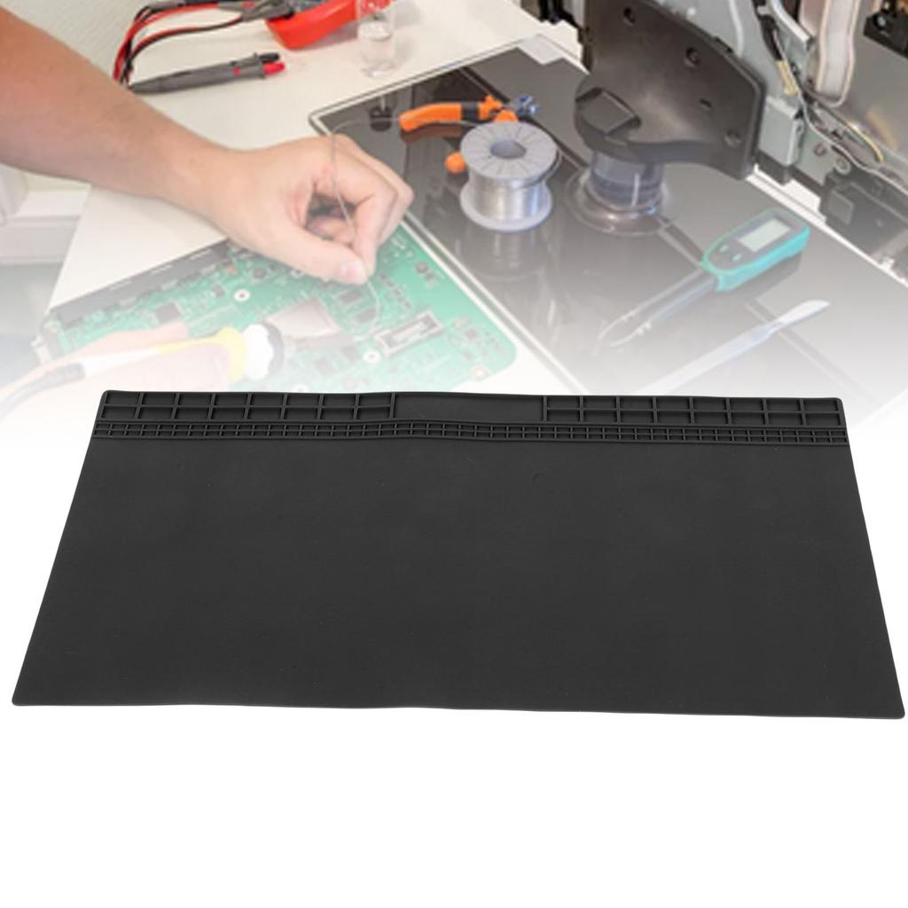 Extra Large Soldering Mat 27.6x15.7in Oversized Heatproof Silicone Workbench Pad for Electronics Phone Laptop Repair