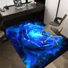 1pc Blue Rose Themed Rug for Home Decor, Non-slip Office Carpet, Chair mat, Outdoor Mat, Christmas and Halloween gifts-0731169