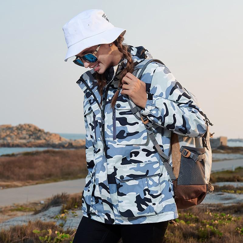 Men Women 3-in-1 Detachable Winter Outdoor Jacket With Down Insulated Liner Hiking Skiing Camping
