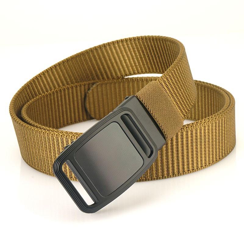 Automatic Alloy Button Head Outdoor Sports Nylon Men's Belt Casual Jeans