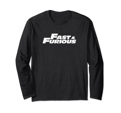 Fast & Furious White Logo Long Sleeve T-Shirt