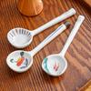 6-piece Set  Japanese Ceramic Small Spoon, Household Soup Mixing Spoon Spoon Cute High Color Value Ins Rough Pottery Soup Spoon