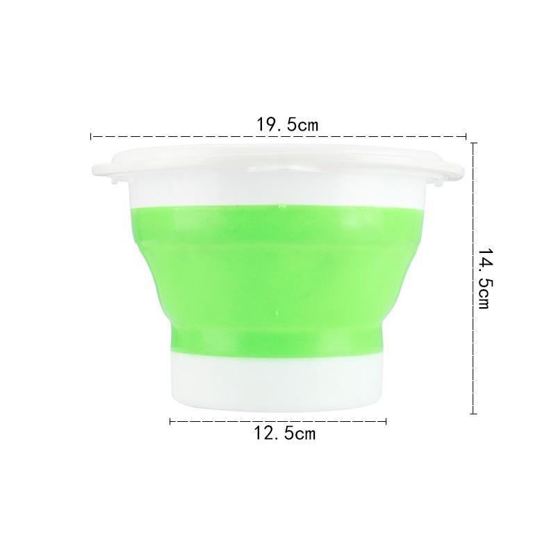 Seau d'eau pliable en silicone portable: Épaissi, Petit, pour la Pêche, la Collecte sur la Plage, le Lavage des Mains et la Collecte d'Eau