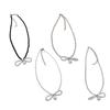 Fashion Elegant Bowknot Short Necklace Crystal Pearl Clavicle Chain Choker Necklace Statement Jewelry Neck Chain