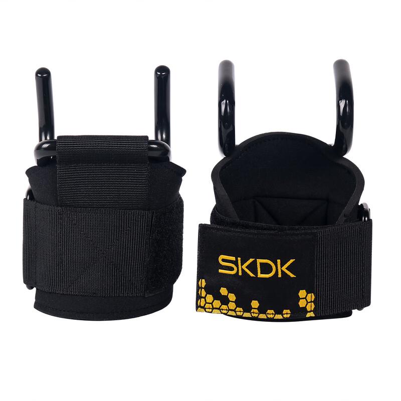 Weightlifting Double Hook Assist Strap with Wrist Guard