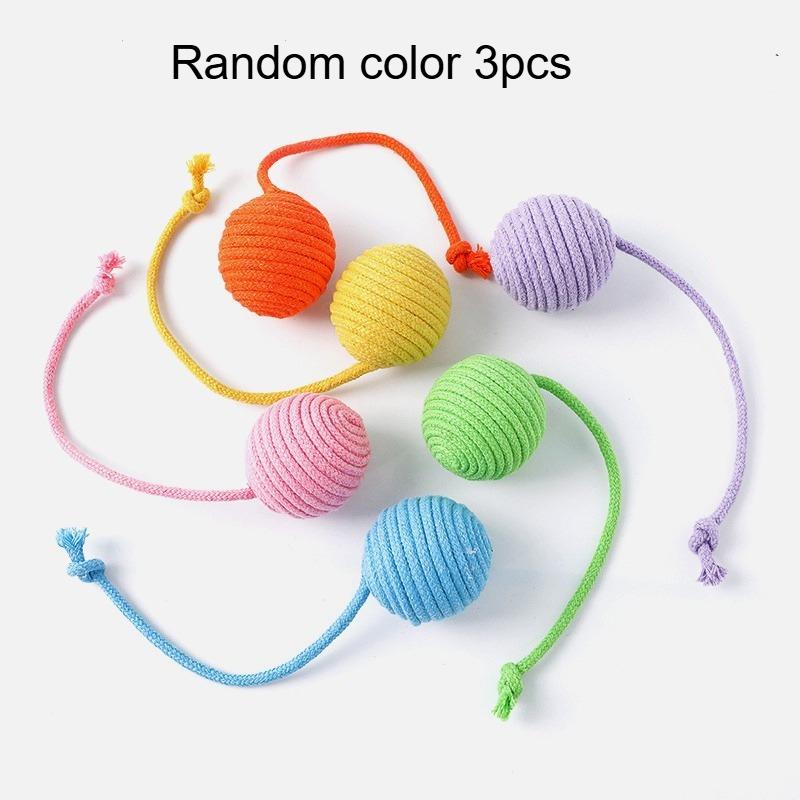 

3pcs Cat Toys, Cat Voice Toys, Cat Teasing Balls, Pet Grinding Knots, Bite Resistant Cat and Dog Supplies,Pet Gifts,cat supplies