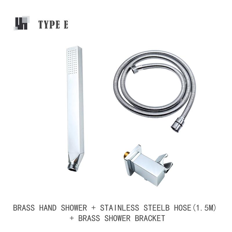 Brass Handheld Shower Head Replacement Showerhead for Bathroom Showering System Contemporary Square Round Oval Polished Chrome