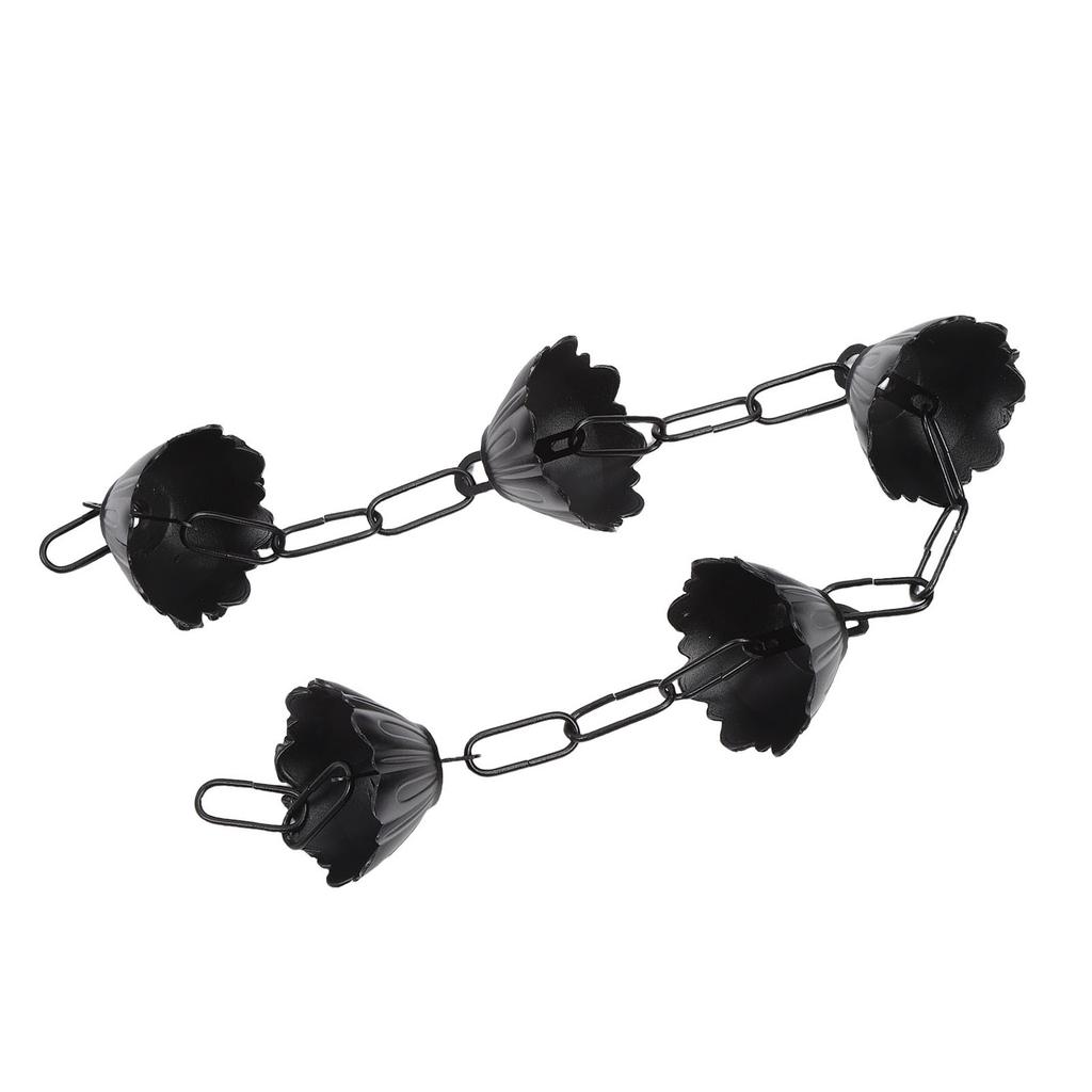 Rain Chain 37.4in Aluminum Alloy Flower Rain Catcher Chain for Downspout Patio Decoration