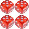 6 Sided Dice Set Dice Rounded Translucent Color Dice Board Game Teaching Math Dice Set (10 Pieces Red) Tw