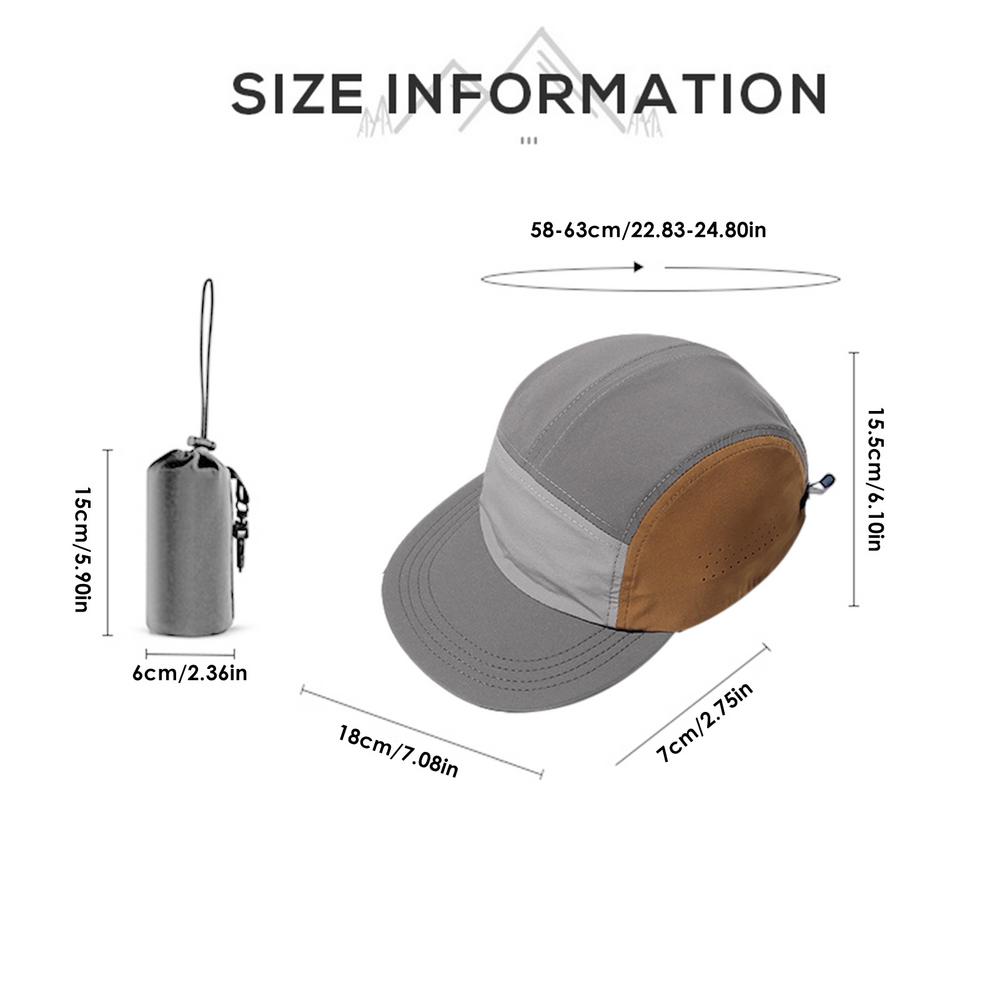 

Quick Dry Hat Breathable Portable Lightweight Sun Proof Outdoor Baseball Hat Portable Headwear For Men Women Outdoor Sports серый