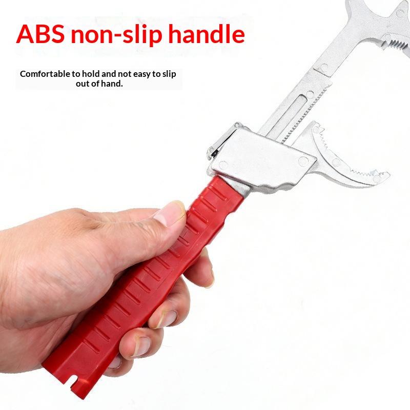 Adjustable Wrench For Bathroom Kitchen Plumbing Installation Tasks 86Mm Jaw Lightweight Aluminum Alloy Construction