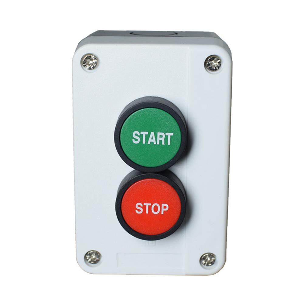 Start Stop Button Box IP65 Rated Waterproof ABS Housing Dual Switch 10A 400V for Industrial Automation Equipment