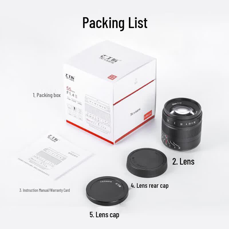 7artisans 55mm F1.4 II APS-C Prime Lens for Canon RF