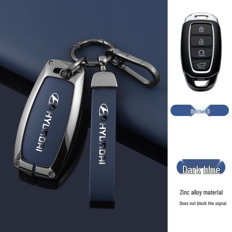 Key Cover Compatible with Beijing Hyundai Ix35, Elantra, Festa, Verna, Ix25, Santa Fe - Premium Men's Bag Case